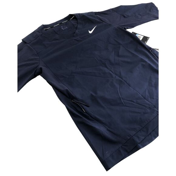 Nike Baseball Batting Jacket Mens Medium Navy Blue V Neck 897383-419 MLB Warm Up - Picture 4 of 6